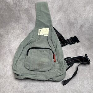 Vintage Diesel Y2K Faded Military Khaki Sling Bag Lightweight